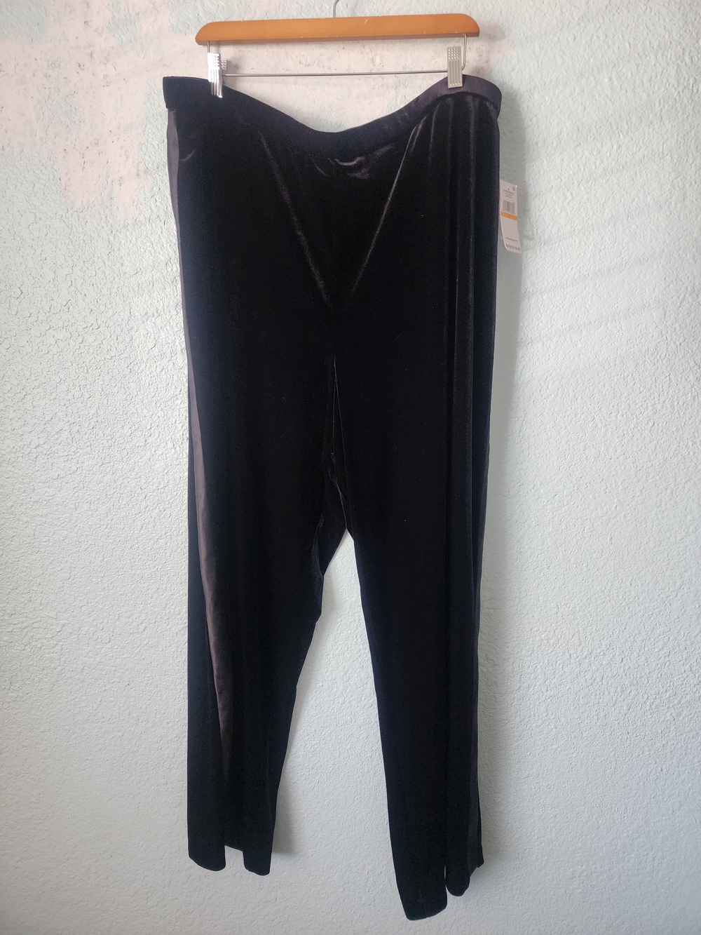 Alex Evenings Black Velvet Evening Tux Pants